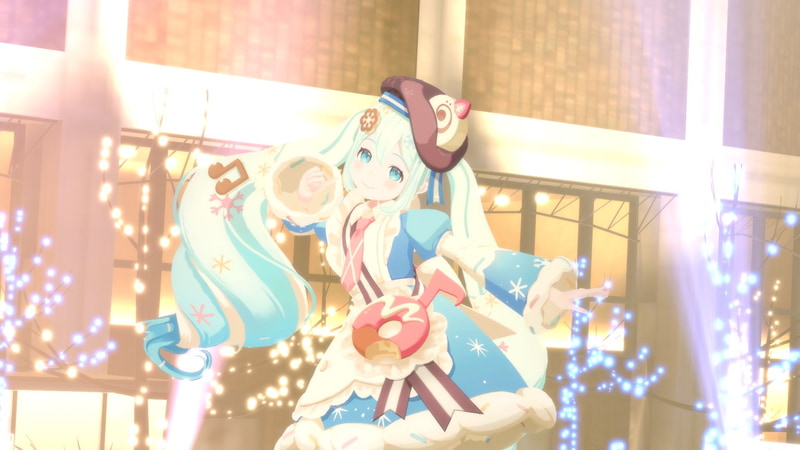 雪ミクが歌い踊るパフォーマンスに見入る。温かくて幸せな気持ちになれる時間だ
