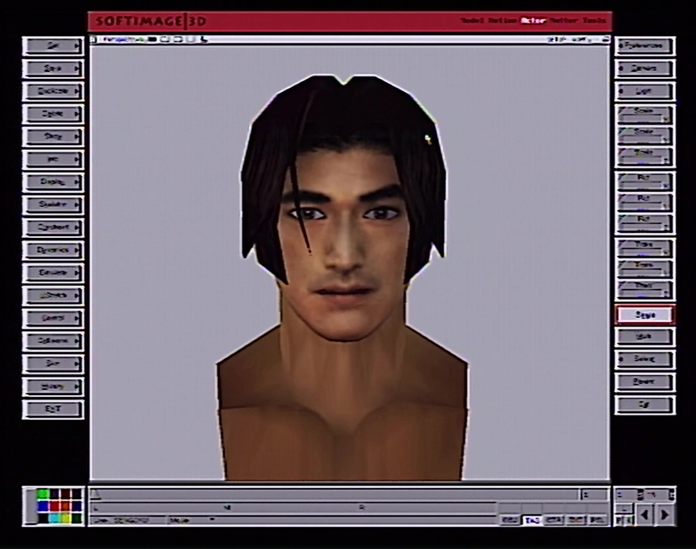 データ化したモデルにテクスチャーを張り付けてリアルな肌を再現