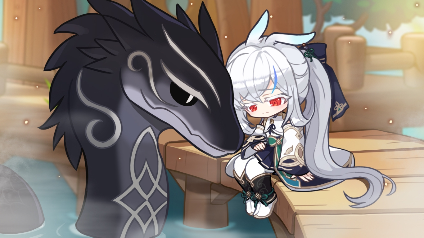 戦闘後、弱った体のサヤにもたれるレン