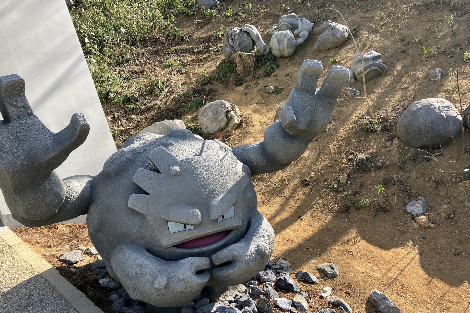 いわタイプのポケモンは、道路の周りで擬態をして隠れている。いくつ見つけられるかな!?