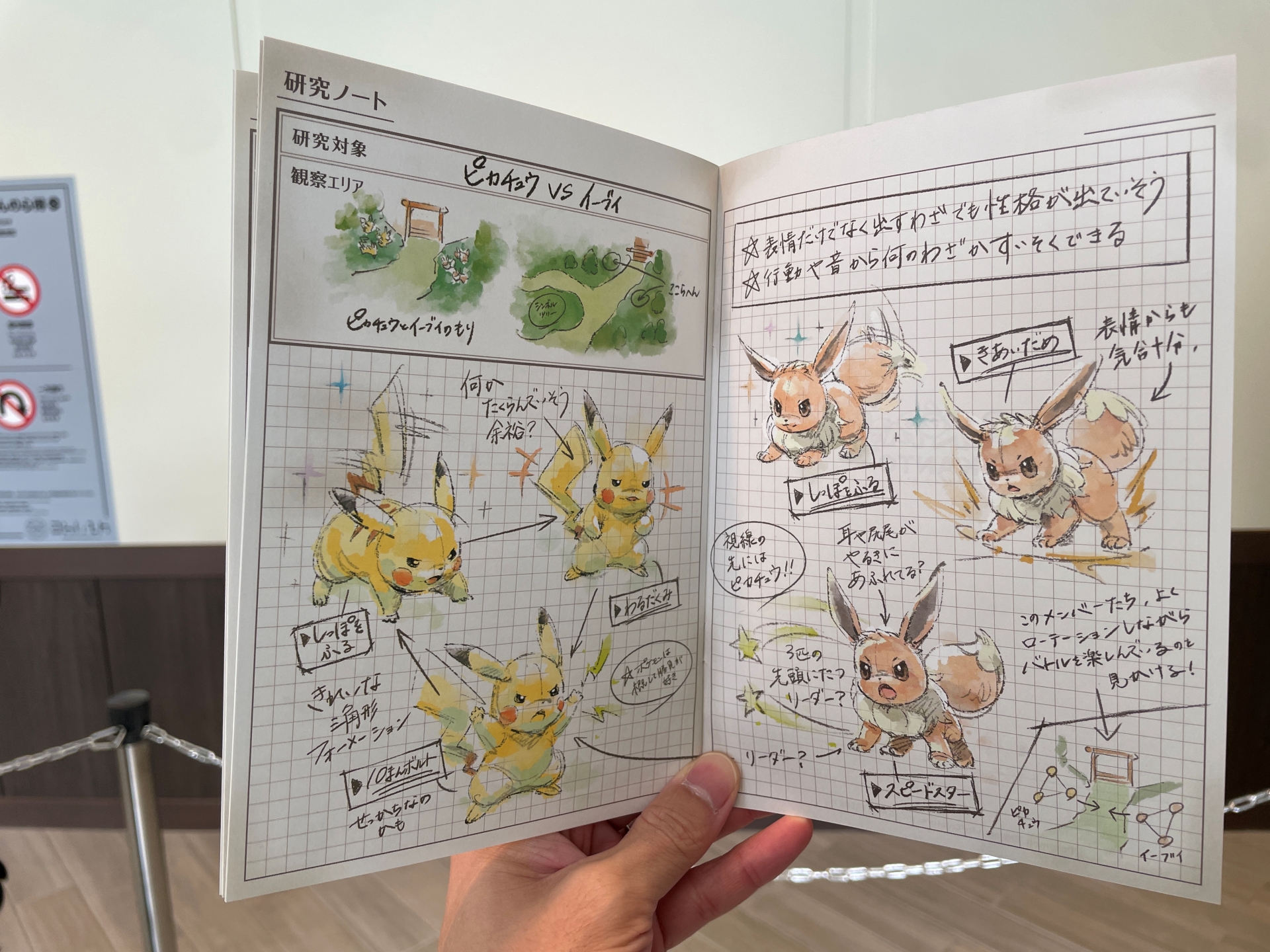 「ポケモンフォレスト」に入る前に渡される研究ノート。観察の仕方の手引となる