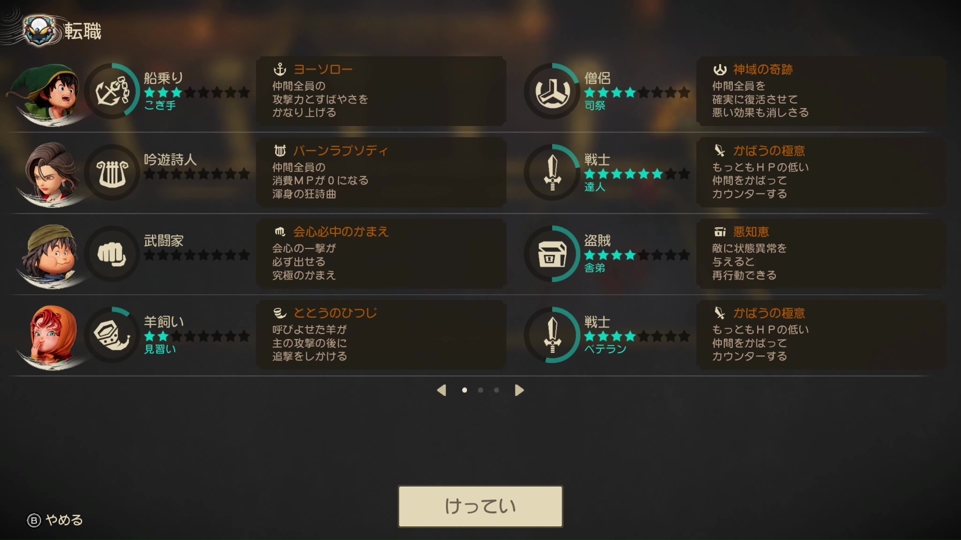 職業のかけもちはダーマ到達後から比較的早い段階でできるようになる