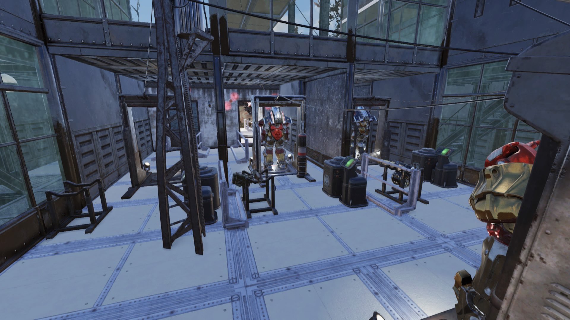 voltex0608氏のキャンプ。現代のおしゃれな家のようなスタイル。「Fallout」の世界観を活かしながら、独特のセンスで作られている