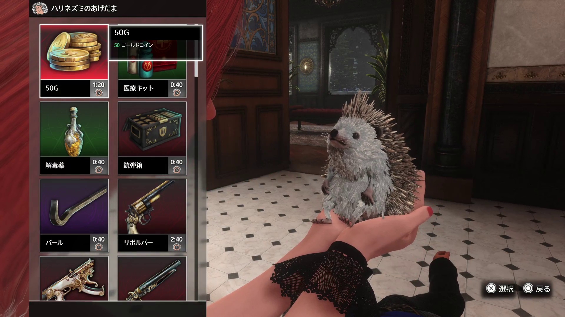 コスプレイヤーのCOROMO。ハリネズミのあげだまにアイテムを取りに行ってもらう