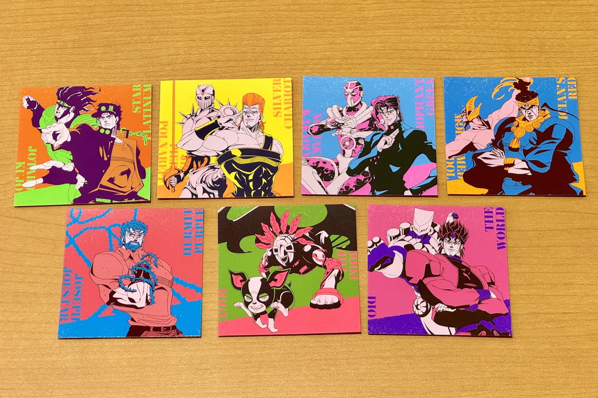 ステッカーの種類は全部で7種