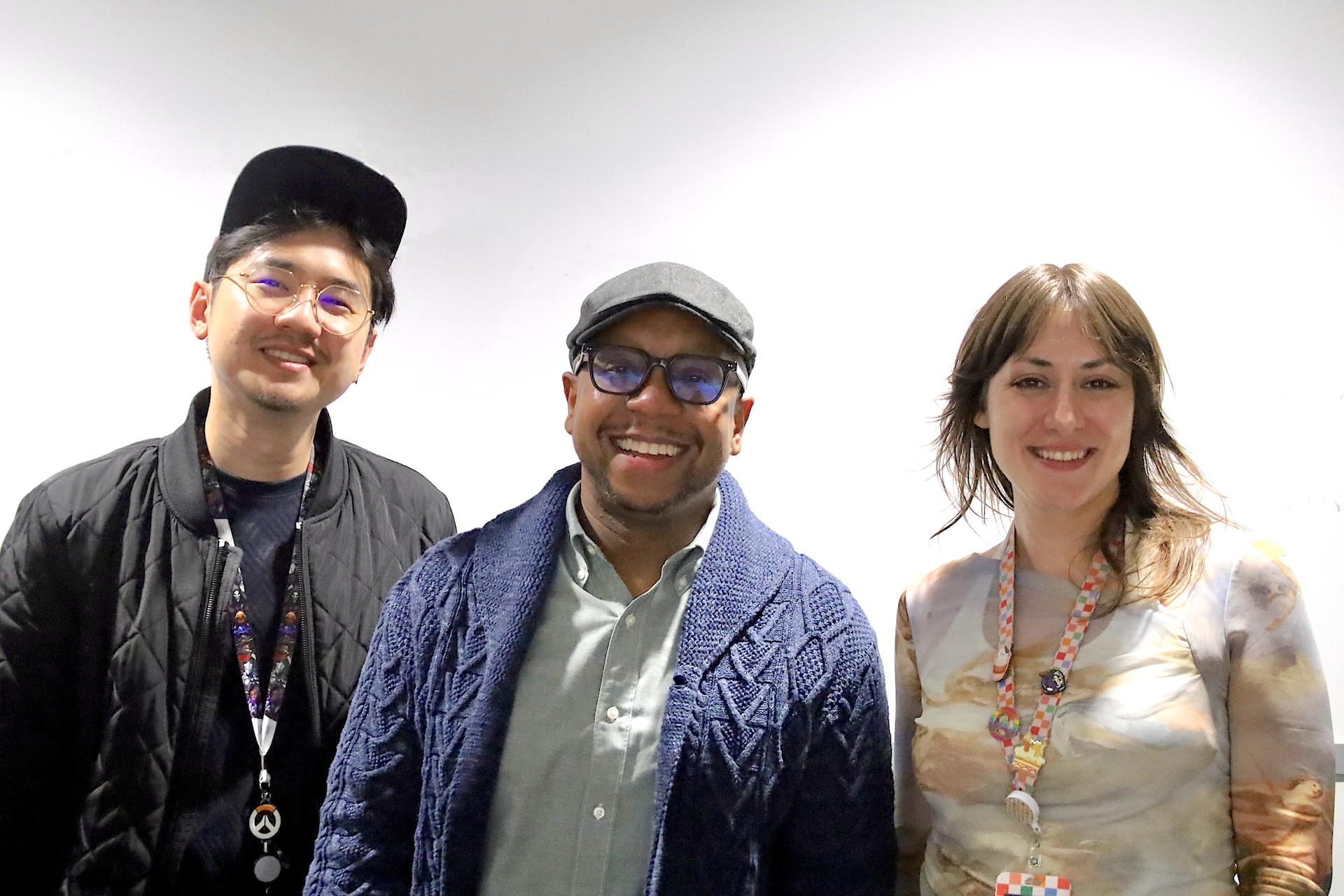 左からDaryl Tan氏（リード・キャラクターコンセプトアーティスト）、Dion Rogers氏（アートディレクター）、Melissa Kelly氏（キャラクターアーティスト）