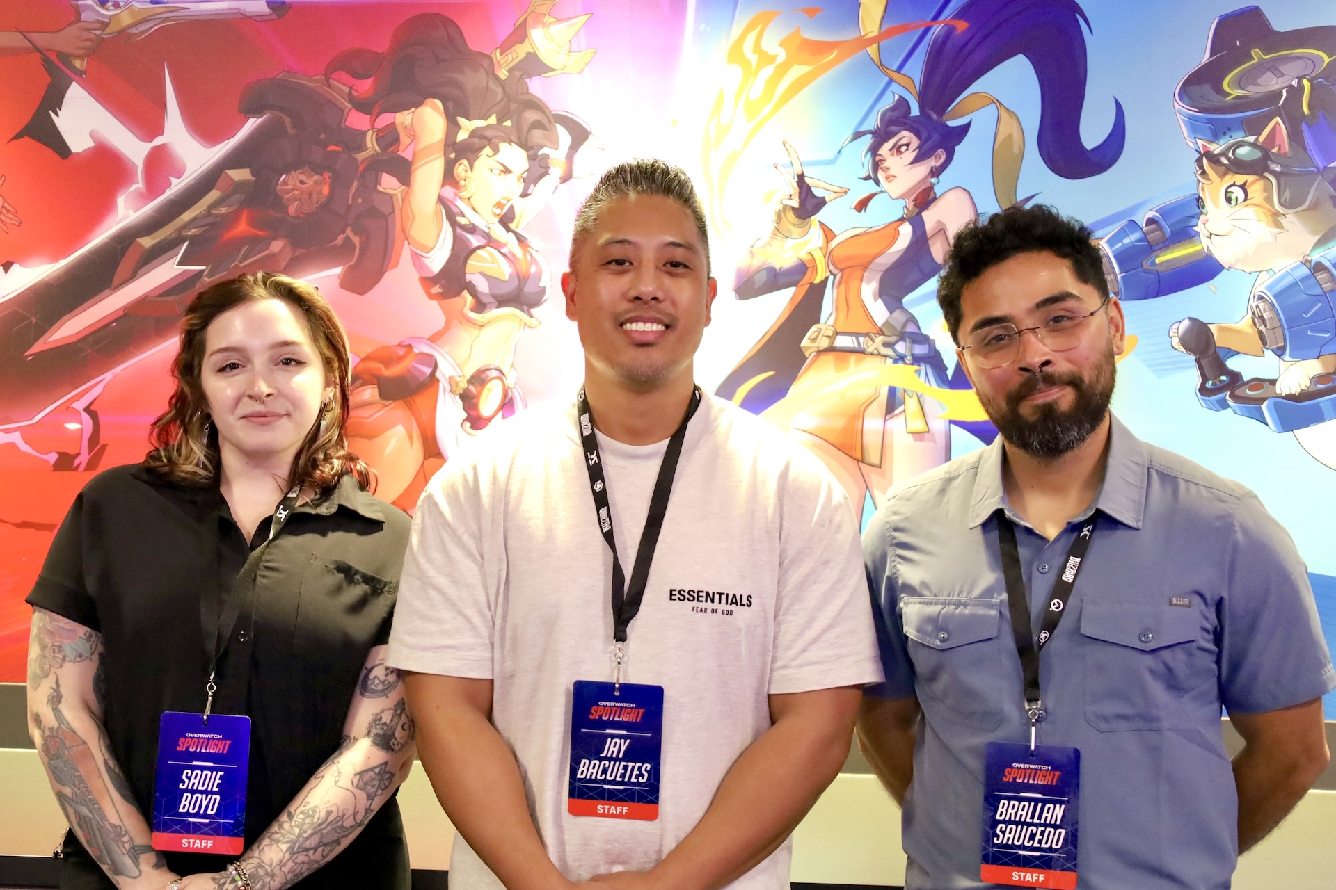 左からSadie Boyd氏（UIアーティスト）、Jay Bacuetes氏（UI/UXリード）、Brallan Saucedo氏（ゲームプロデューサー）