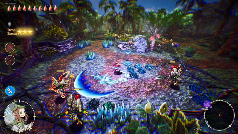 剣は振りが速く、左右への攻撃判定もあり、扱いやすい武器。攻撃ボタンを長押しすることで必殺技の斬撃を放つことができる！