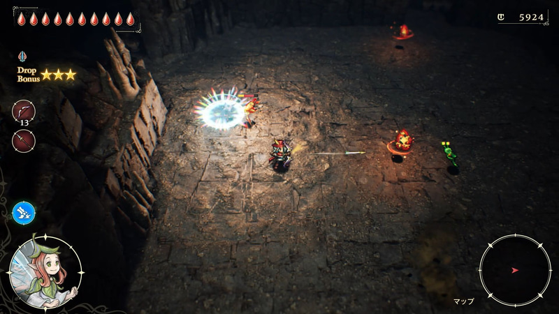 弓の通常攻撃は一発で1本の矢を消費するが、必殺技を使えば1本の消費で複数の矢を扇状に飛ばすことができる