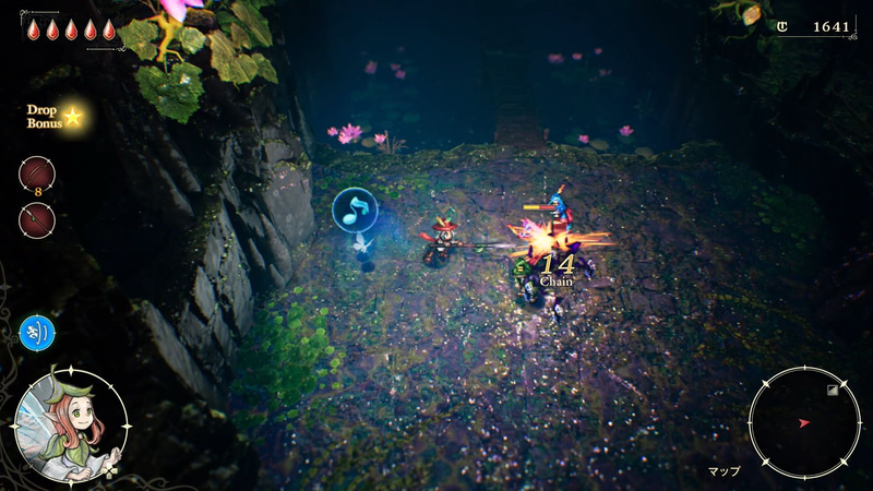 槍は突きを繰り出す正面に強い武器。リーチが長く、敵の間合いの外から攻撃できる。必殺技は突進する移動攻撃