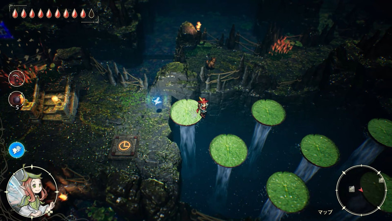 飛び地になっている地形や、地を這う攻撃はジャンプで飛び越えられる