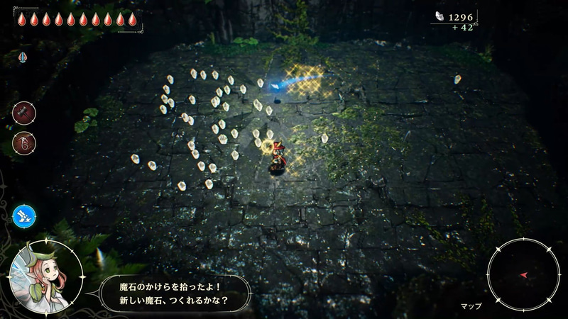 フェイは、近くのアイテムを拾ったり、敵への攻撃を少しだけ手伝ってくれる