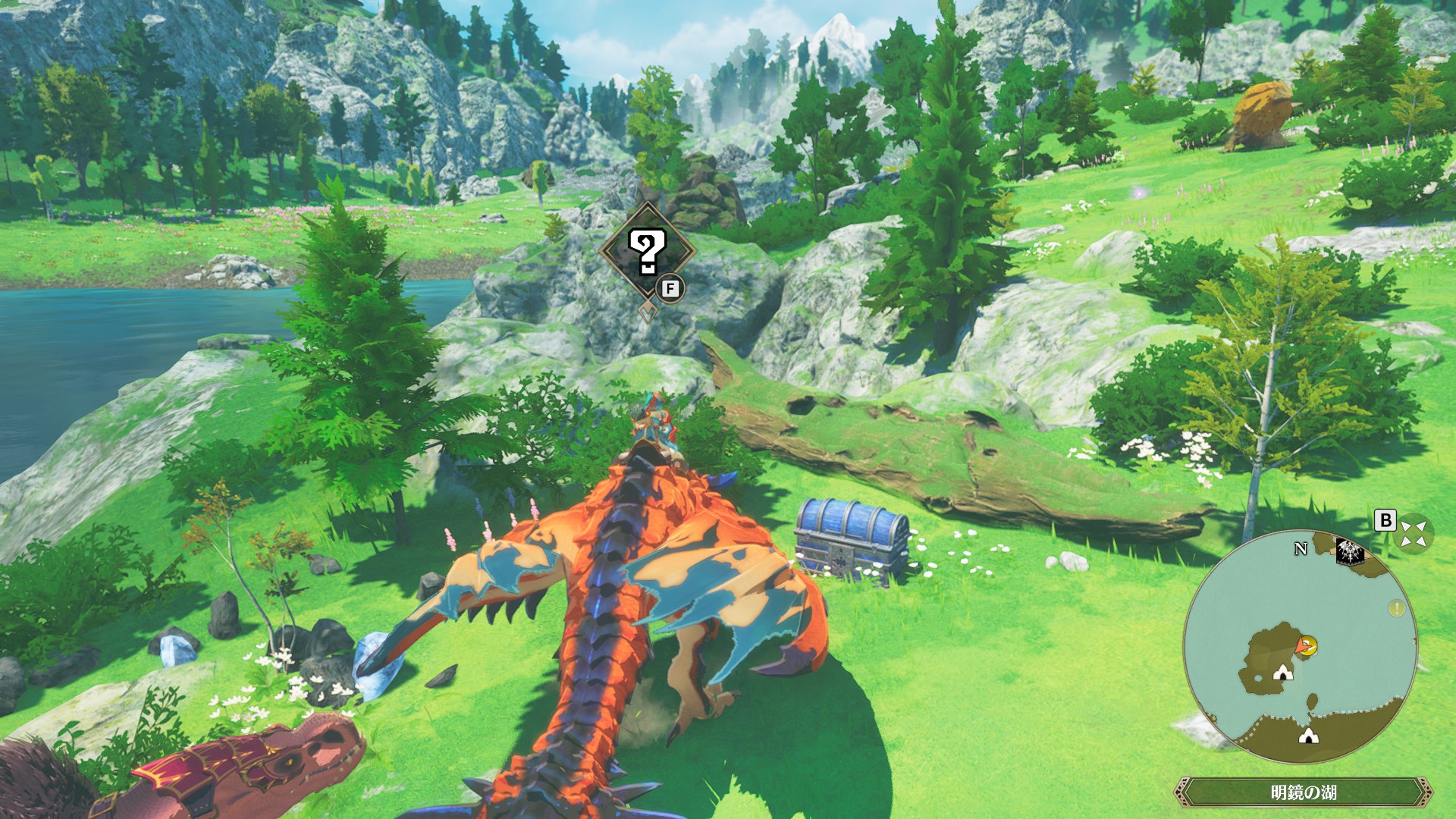 マップのあちこちに採取ポイントや宝箱が存在