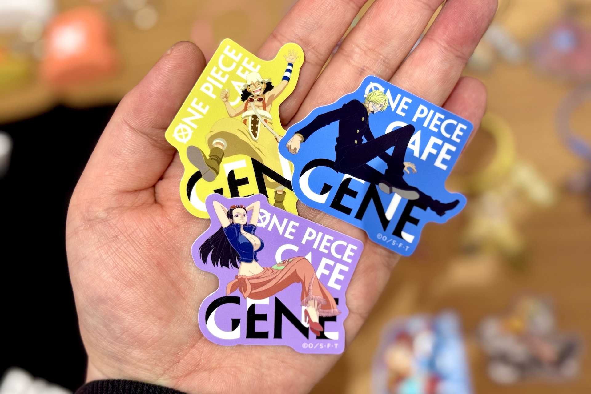 ダイカットステッカー（ONE PIECE CAFE GENE） 各440円