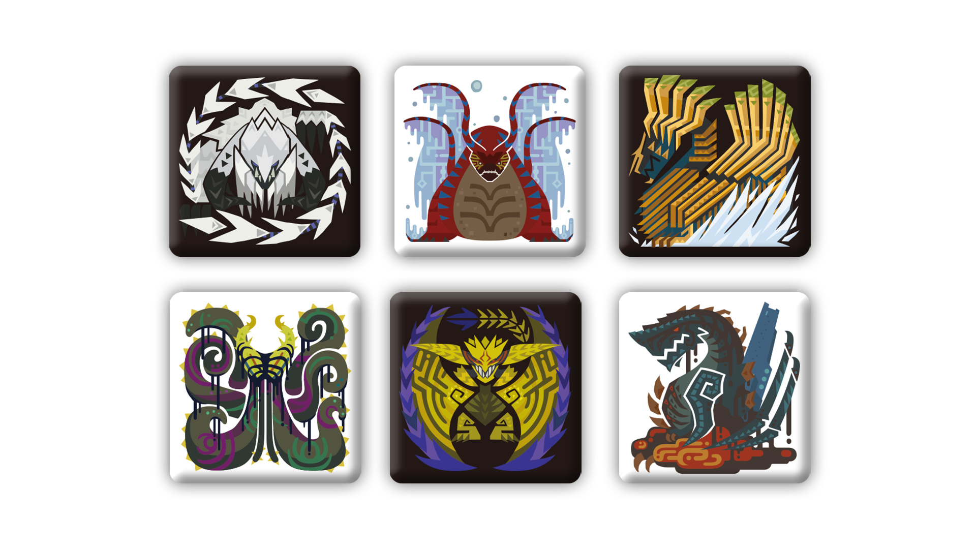 「モンスターハンターワイルズ」モンスターアイコンピンバッジ