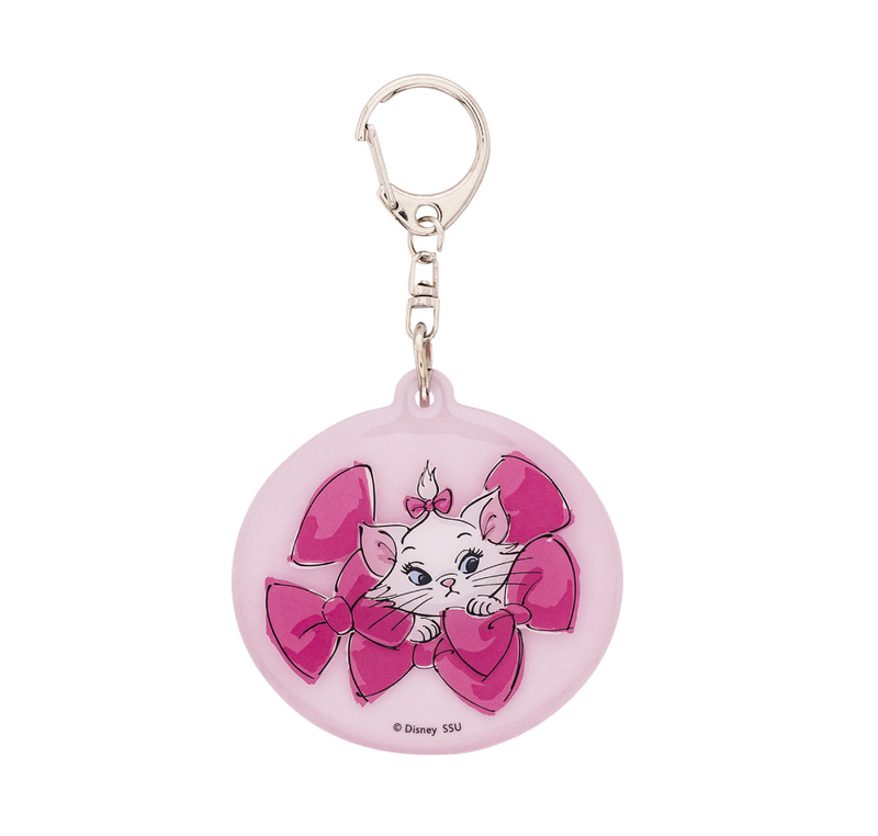 ぷっくり膨らんだ立体感のあるアクリルキーホルダー。サイズ：約6.5×6.5cm（幅×高さ）