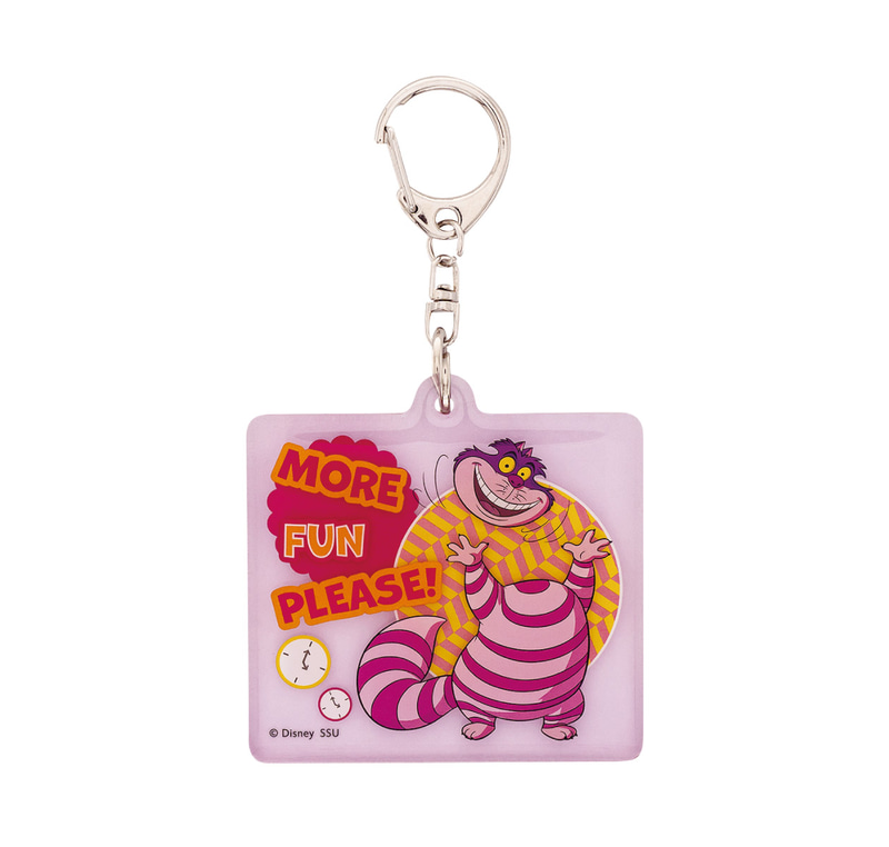 ぷっくり膨らんだ立体感のあるアクリルキーホルダー。サイズ：約6.5×6.5cm（幅×高さ）