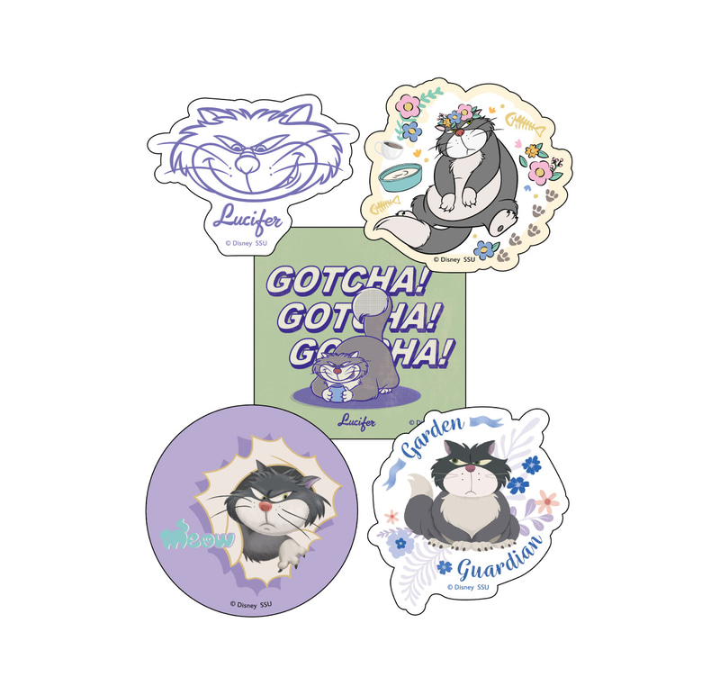 描き起こしデザインや作中モチーフが詰まった、贅沢なスマホサイズのステッカーセット。サイズ：約7×7cm（幅×高さ）