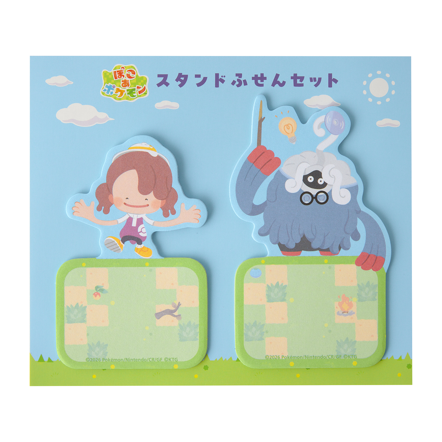 スタンドふせんセット ぽこ あ ポケモン メタモン&モジャンボ（はかせ） 価格：660円