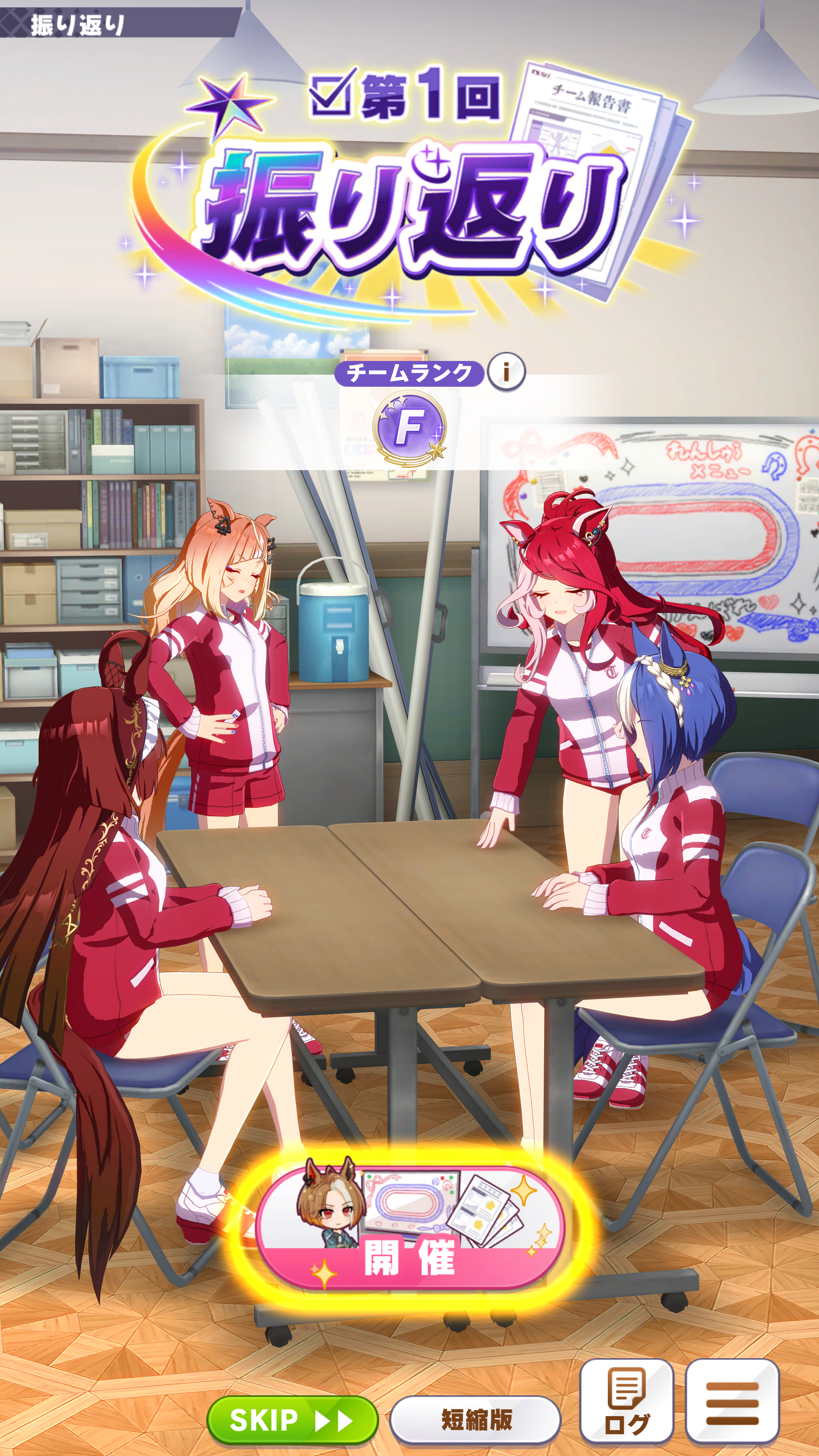 年に2回行なわれる「振り返り」では、チームランクが指定以上に達しているかなどの確認が行なわれる