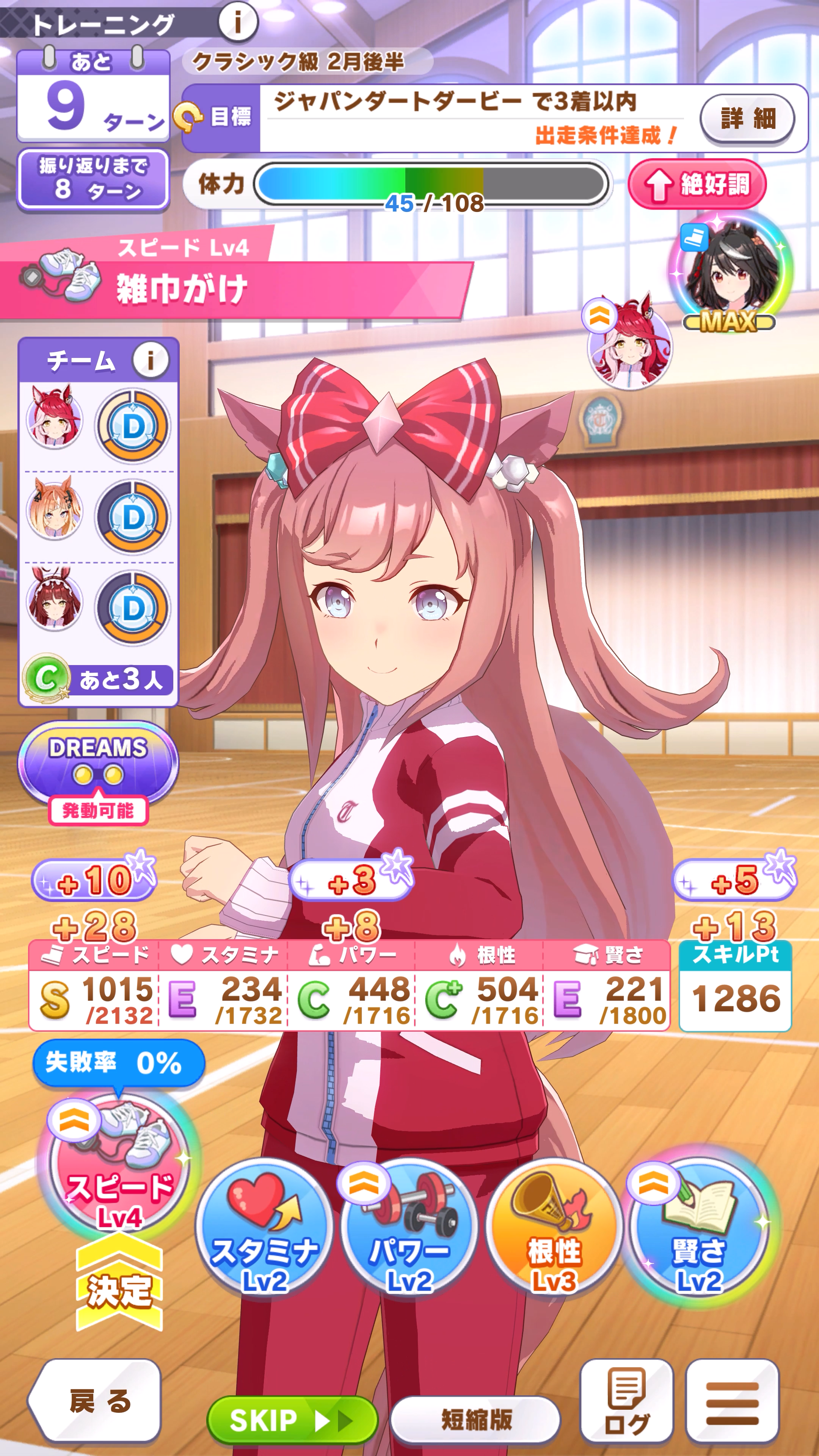 ブリーダーズカップの出場レースでダートを選ぶと育成目標もダートレースがメインになる