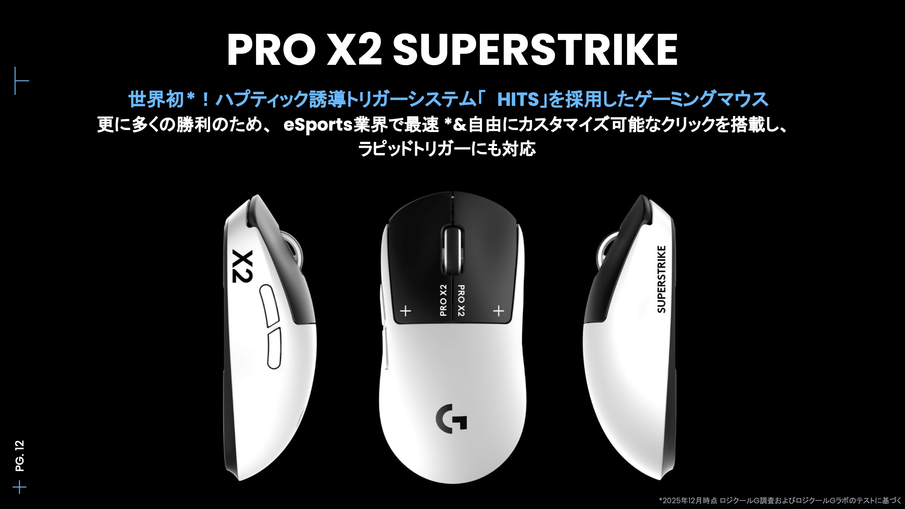 ゲーミングマウスでは世界初のラピトリ対応となる「PRO X2 SUPERSTRIKE」。革新のロジクールGが帰ってきたと言えるだろう