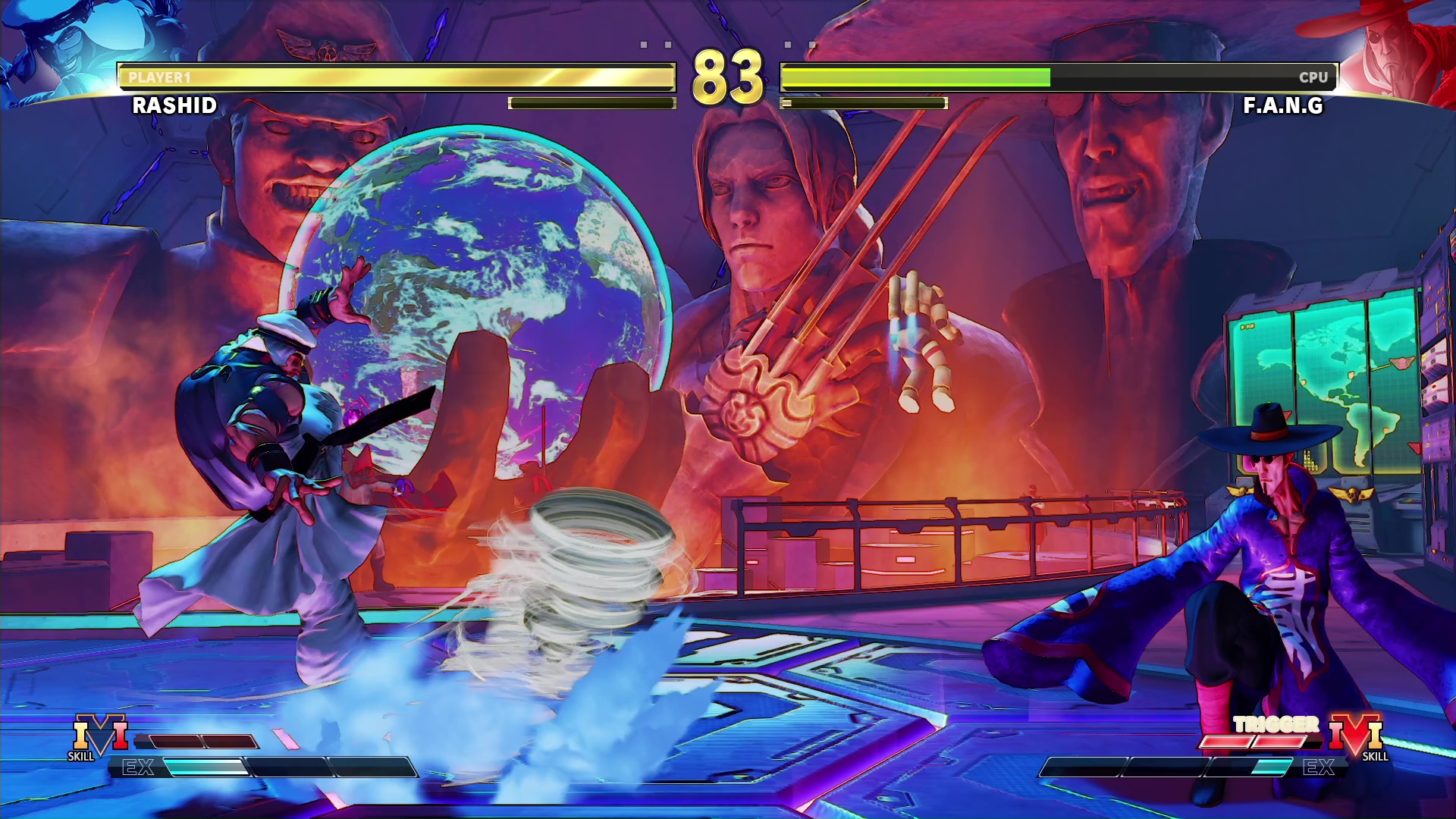 「スト6」でも参戦しているラシードが初参戦。A.K.I.の先生ことF.A.N.Gも今作で登場した