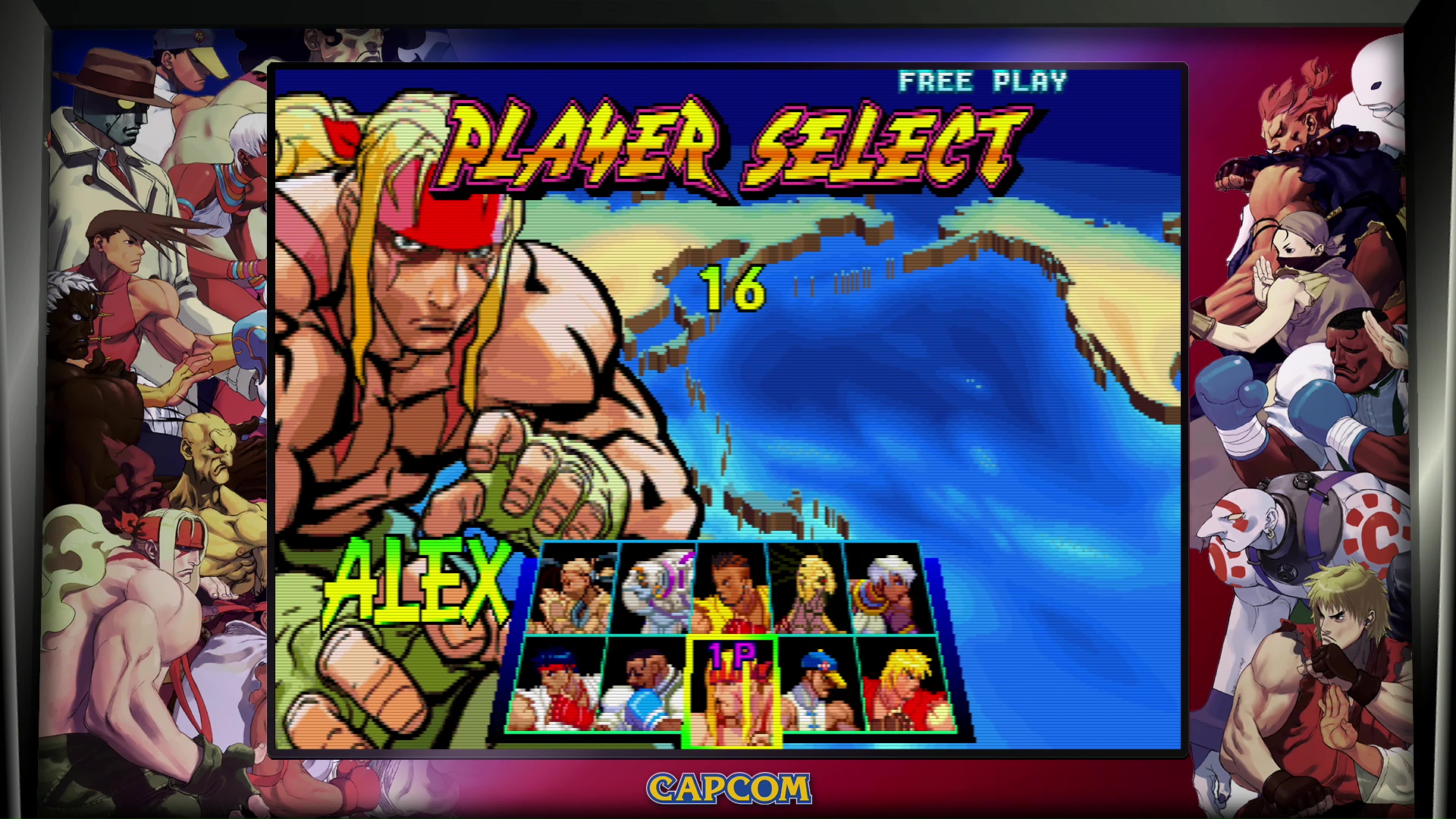 初期の「ストIII」は、リュウとケン以外すべて新キャラという思い切った作品であった。画面はSteam版「ストリートファイター 30th アニバーサリーコレクション インターナショナル」収録の「ストリートファイターIII」