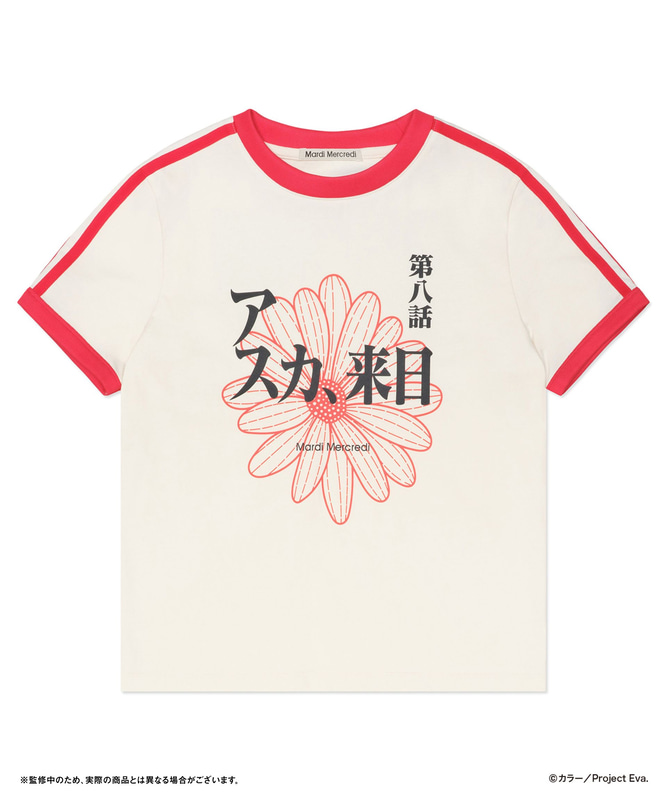 Mardi Mercredi：RINGER TSHIRT FLOWERMARDI EVA ASUKA：8,800円