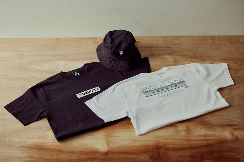 UZUUZUTシャツ 価格：各2,400円／UZUUZUバケットハット 価格：2,200円 ほか