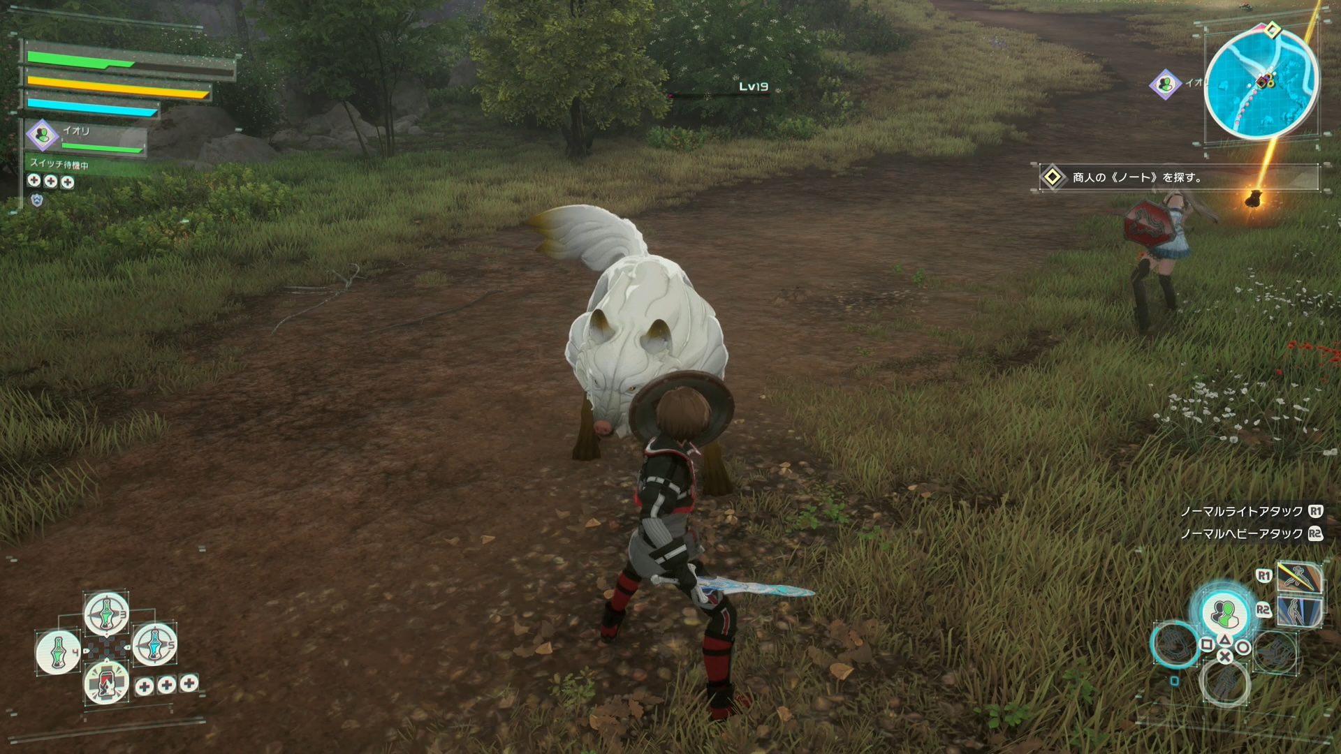 一連の写真はパリィ・スラッシュを決めたアクションだが、スラッシュには現時点で3種類が用意されており、成功させられれば確定で反撃を行うことができる。これを使いこなせないと、少ない被害でフィールドを移動し目的地へと到達するのは難しいと感じた。逆に、スラッシュをマスターしてしまえば戦闘も移動も一気に楽になりそうだ