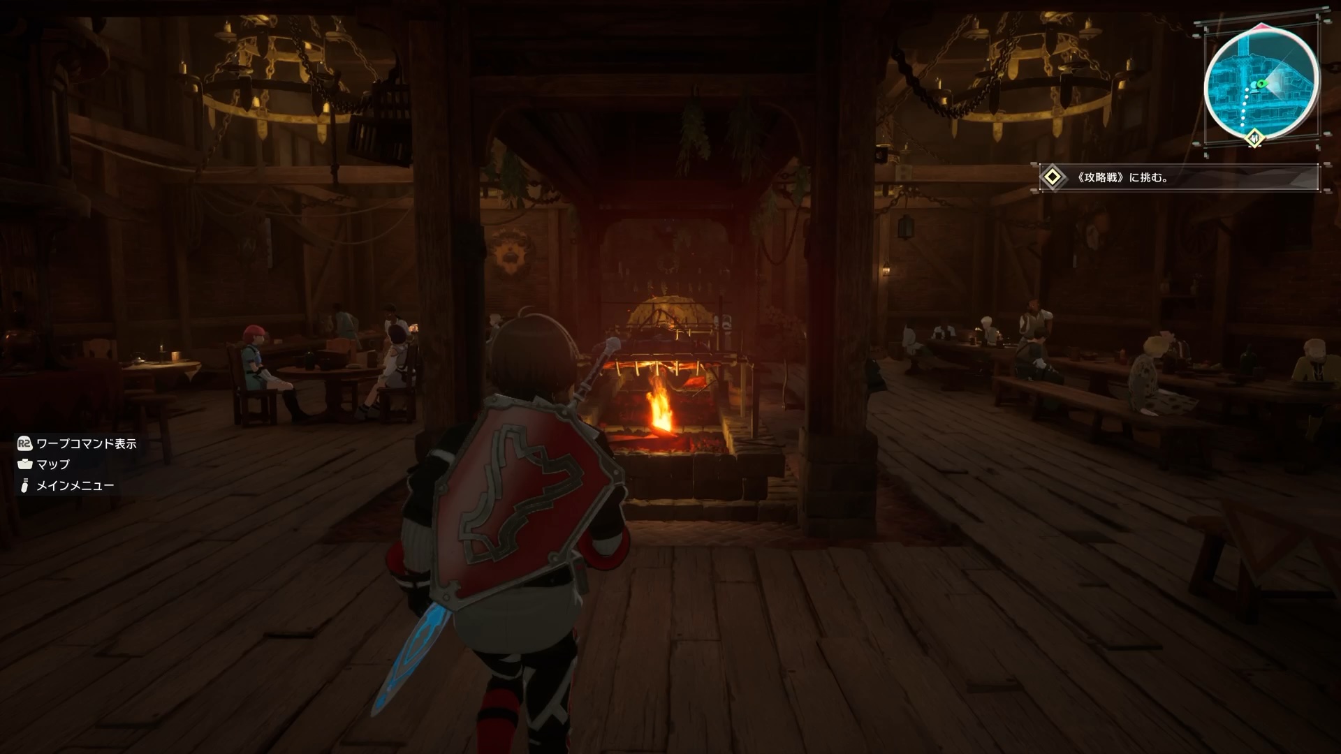 はじまりの街には、大勢のキャラクターが行き交っている。商業施設なども充実しているので、戦いに疲れたときに歩き回れば心も体も癒されるだろう