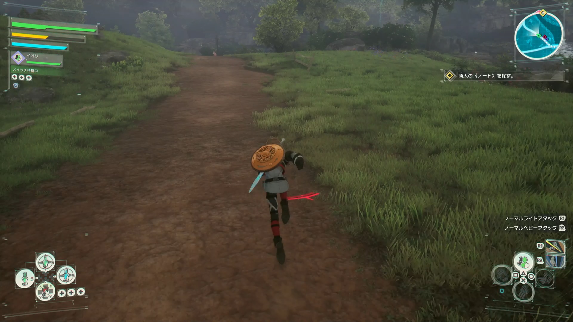 プレイヤーのステータスはHPとStamina（スタミナ）、SPが用意されている。スタミナは敵の見える場所で走ったりすると減少するのだが、歩いたり止まっていれば時間経過と共に回復していく。エネミーだらけの場所を通るときには、スタミナにも注意する必要がありそうだ