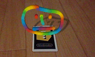 こちらはタッチペンで描いた絵が立体化する「らくがき」