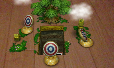 カメラと自分の立ち位置を変えながら狙いを定め、的にボールを当てて遊ぶ「マトあて」