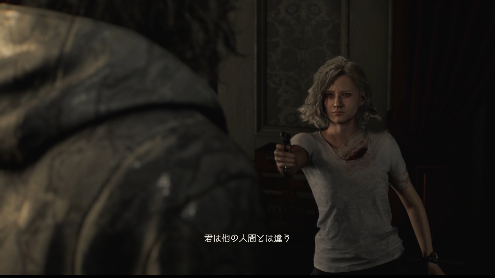 主人公の一人「グレース」。本作のホラー要素を担う存在となっている