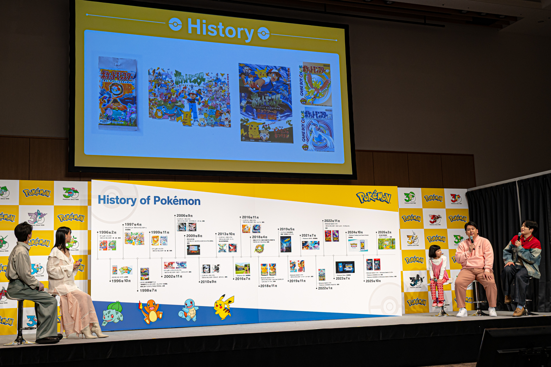 トークパートでは、それぞれの思い出に紐づいた写真も公開。「ポケットモンスター赤・緑」発売当時4歳だった山本さんは、茶目っ気あふれる写真を公開してくれた