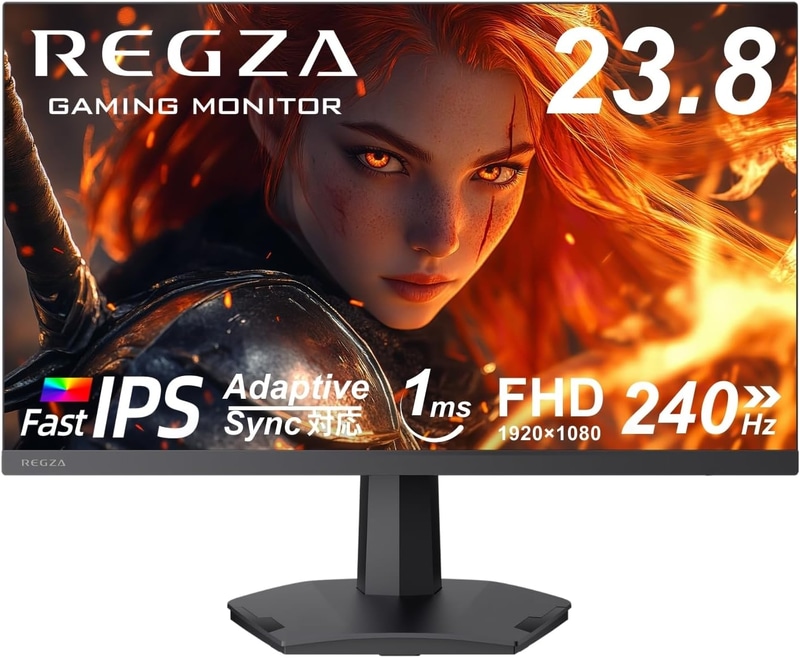REGZA ゲーミングモニター「RM-G245R」23.8インチ FHD 240Hz 1ms（GTG） HDR10 Fast IPSパネル