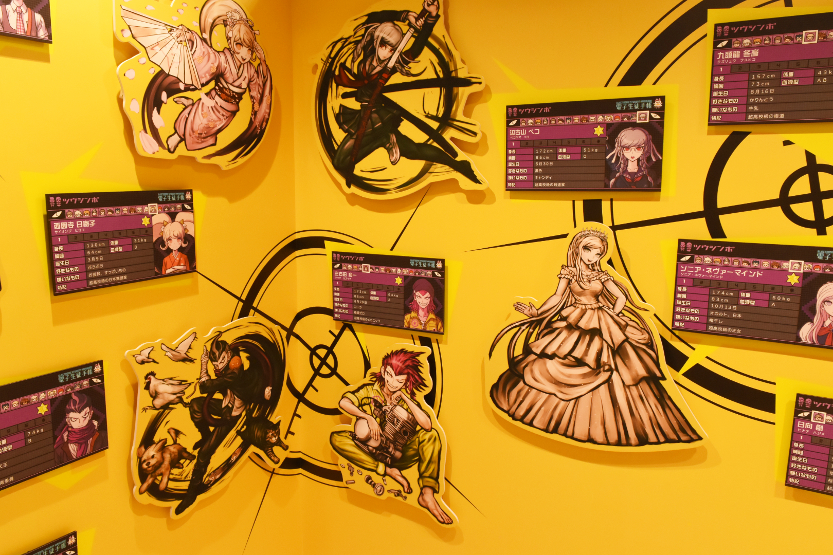 「スーパーダンガンロンパ2 さよなら絶望学園」の展示