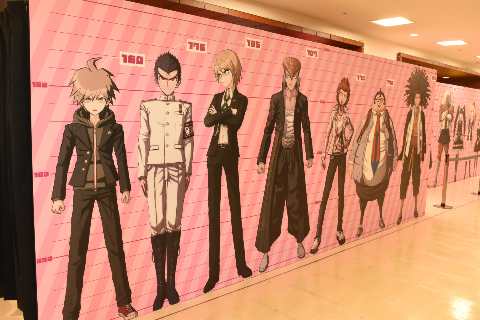 キャラクターごとにしっかり身長が表記されている。それぞれの大きさが視覚的にわかりやすく面白い