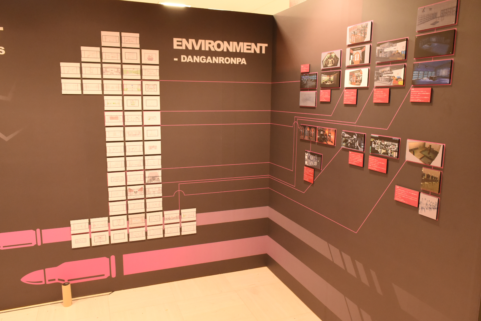 壁に数字が書かれているので近づくと、そのナンバリングタイトルの資料が展示されている