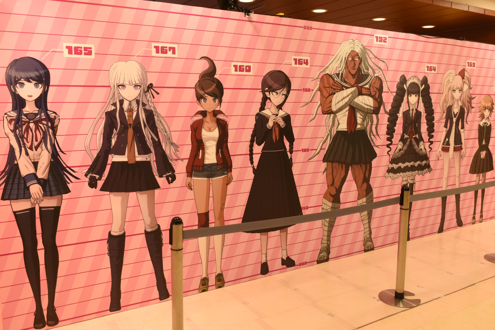 キャラクターごとにしっかり身長が表記されている。それぞれの大きさが視覚的にわかりやすく面白い