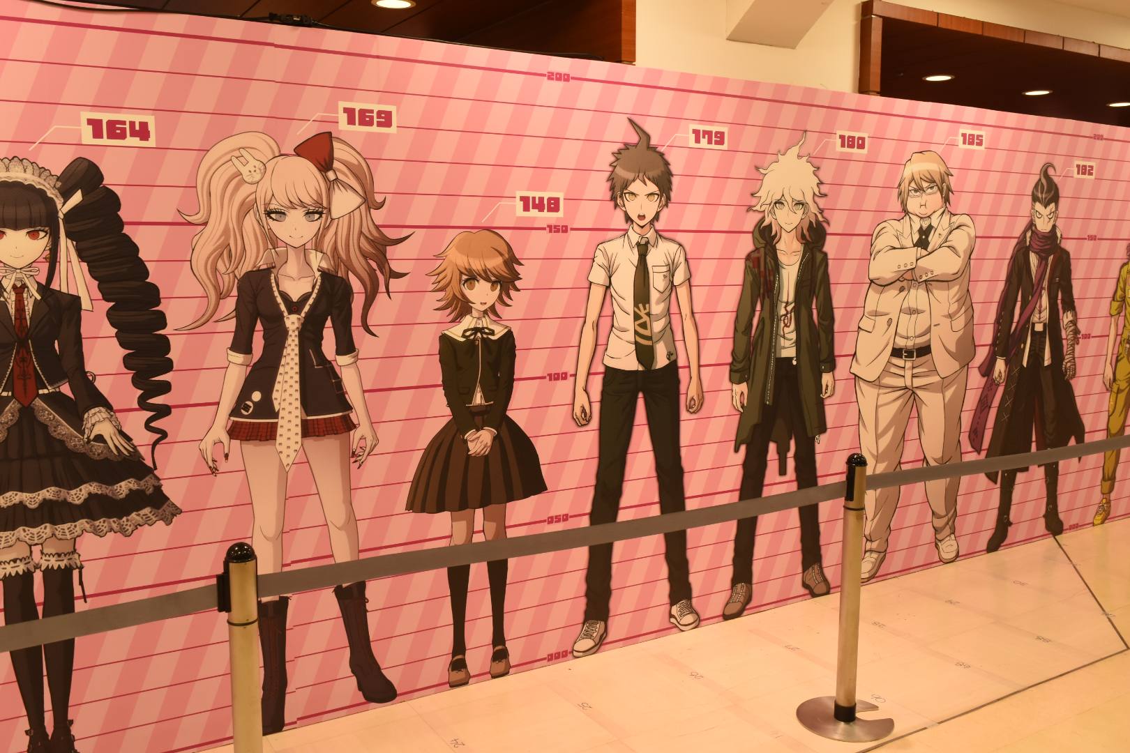 キャラクターごとにしっかり身長が表記されている。それぞれの大きさが視覚的にわかりやすく面白い