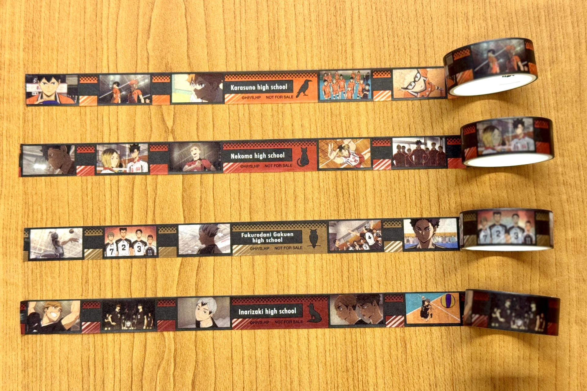 マスキングテープは全部で4種