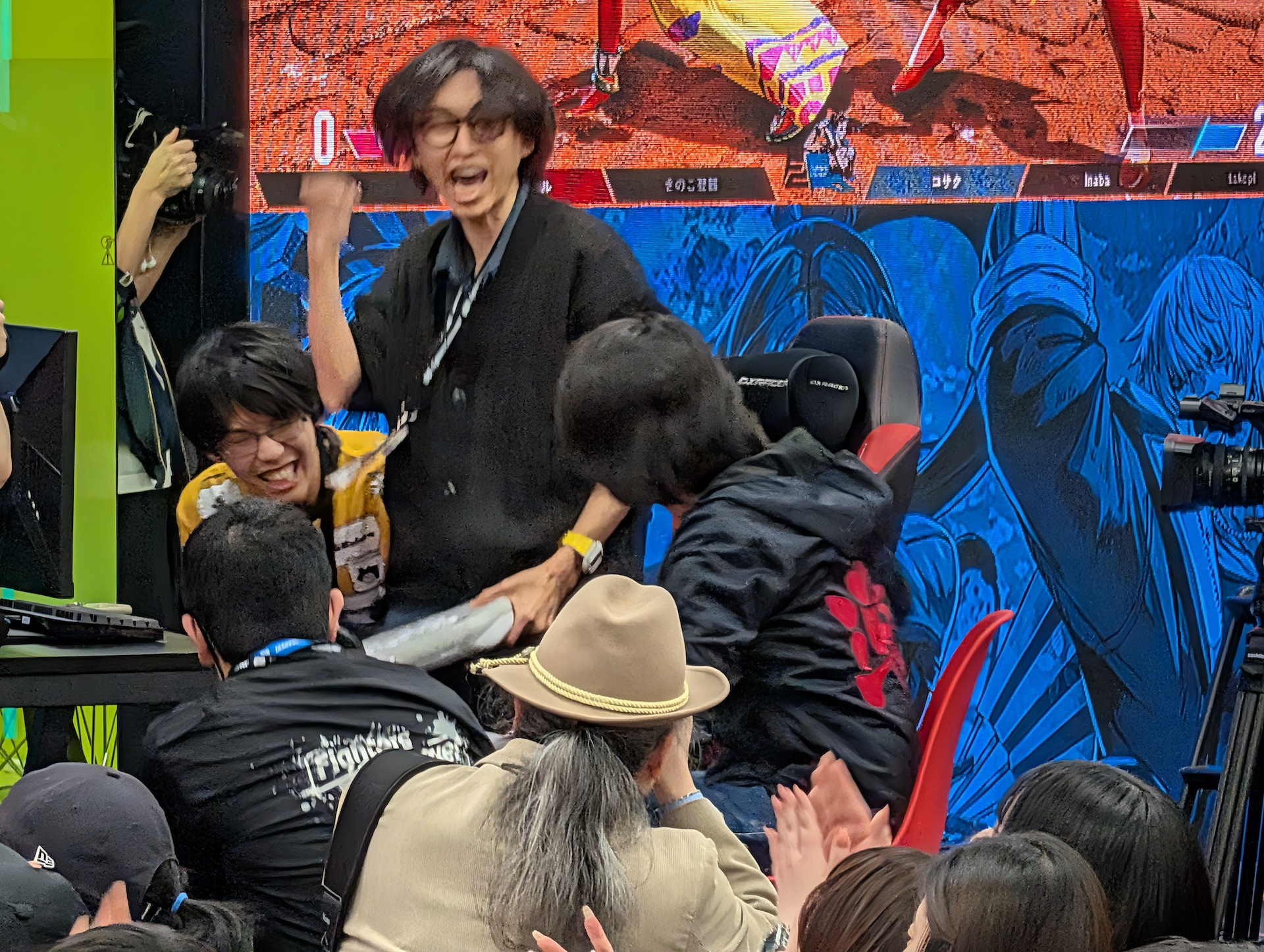 優勝を決めた瞬間のコサク！