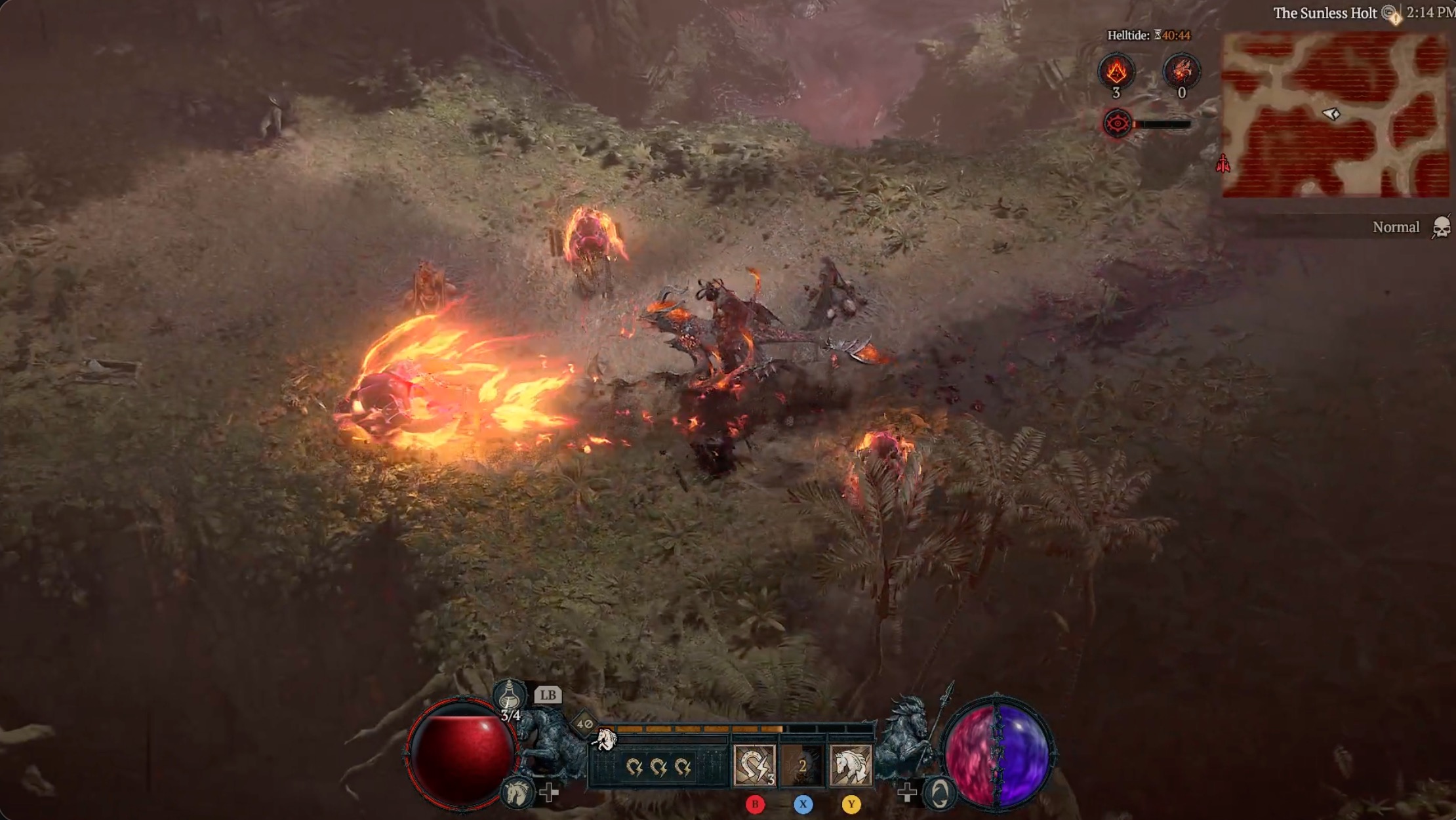 四足歩行の獣のような悪魔を召喚して騎乗移動しながら攻撃ができる。