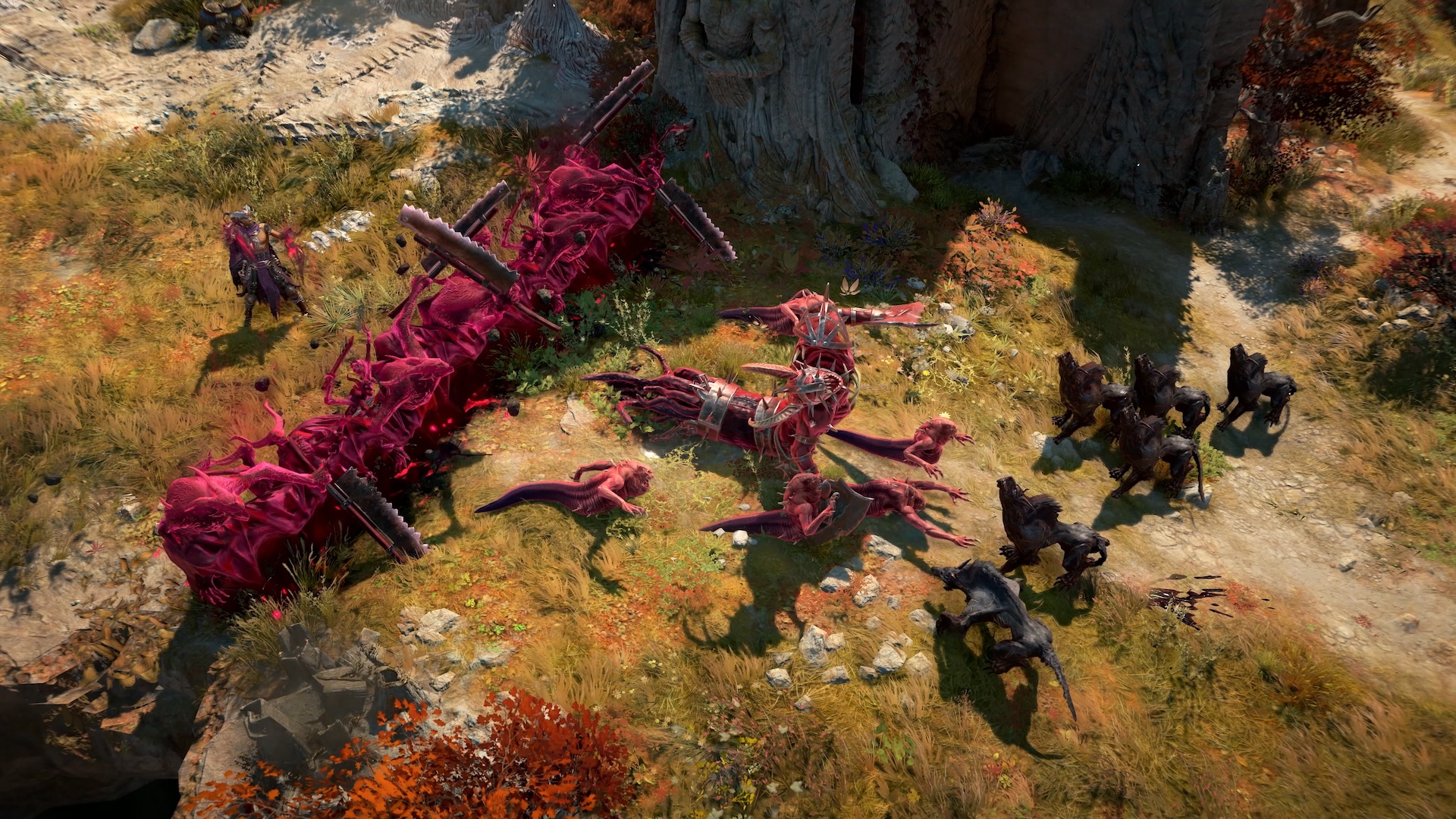 悪魔の壁のようなものを召喚するスキルも