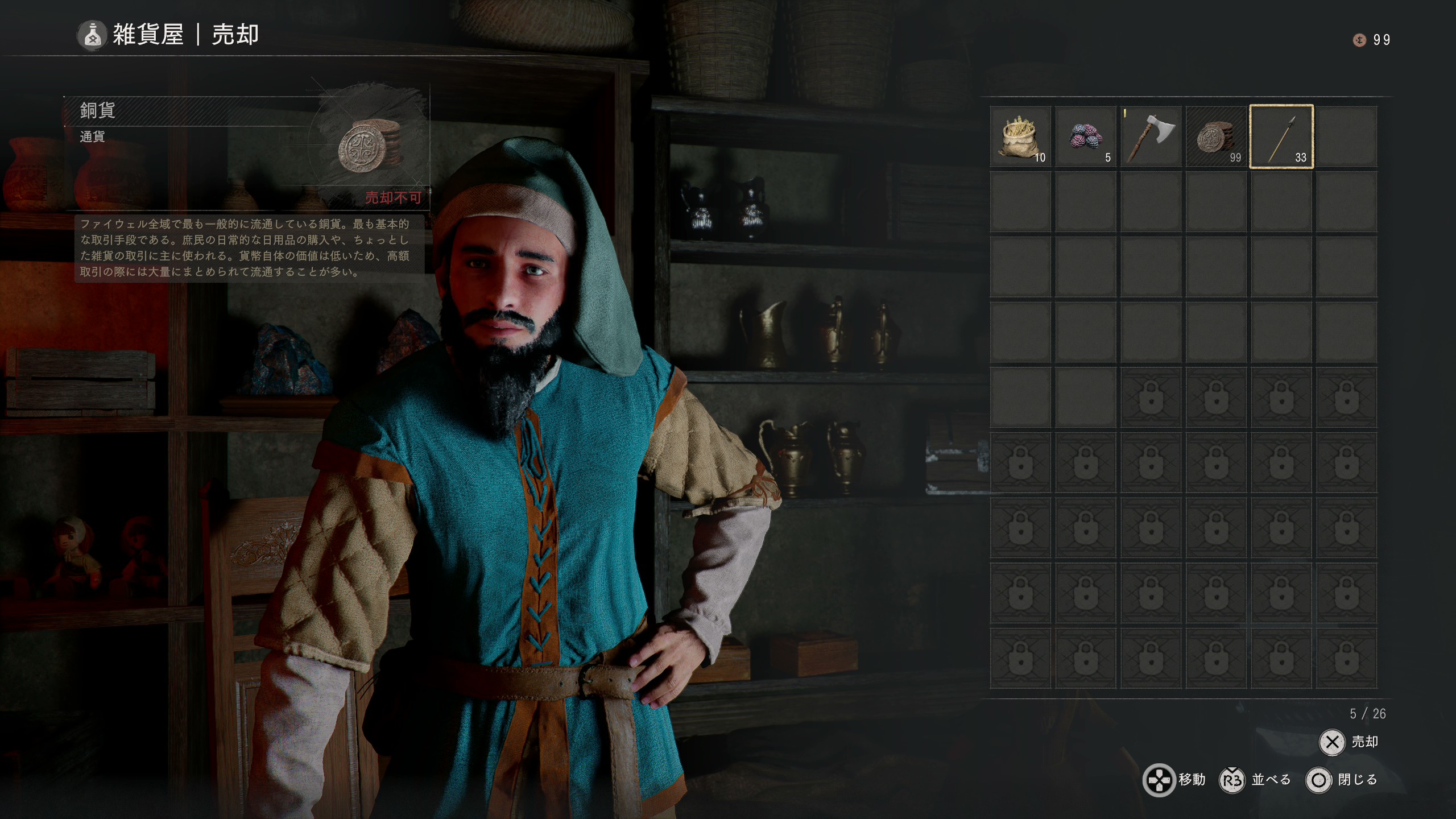 お金を稼いでアイテムや食料などを購入する