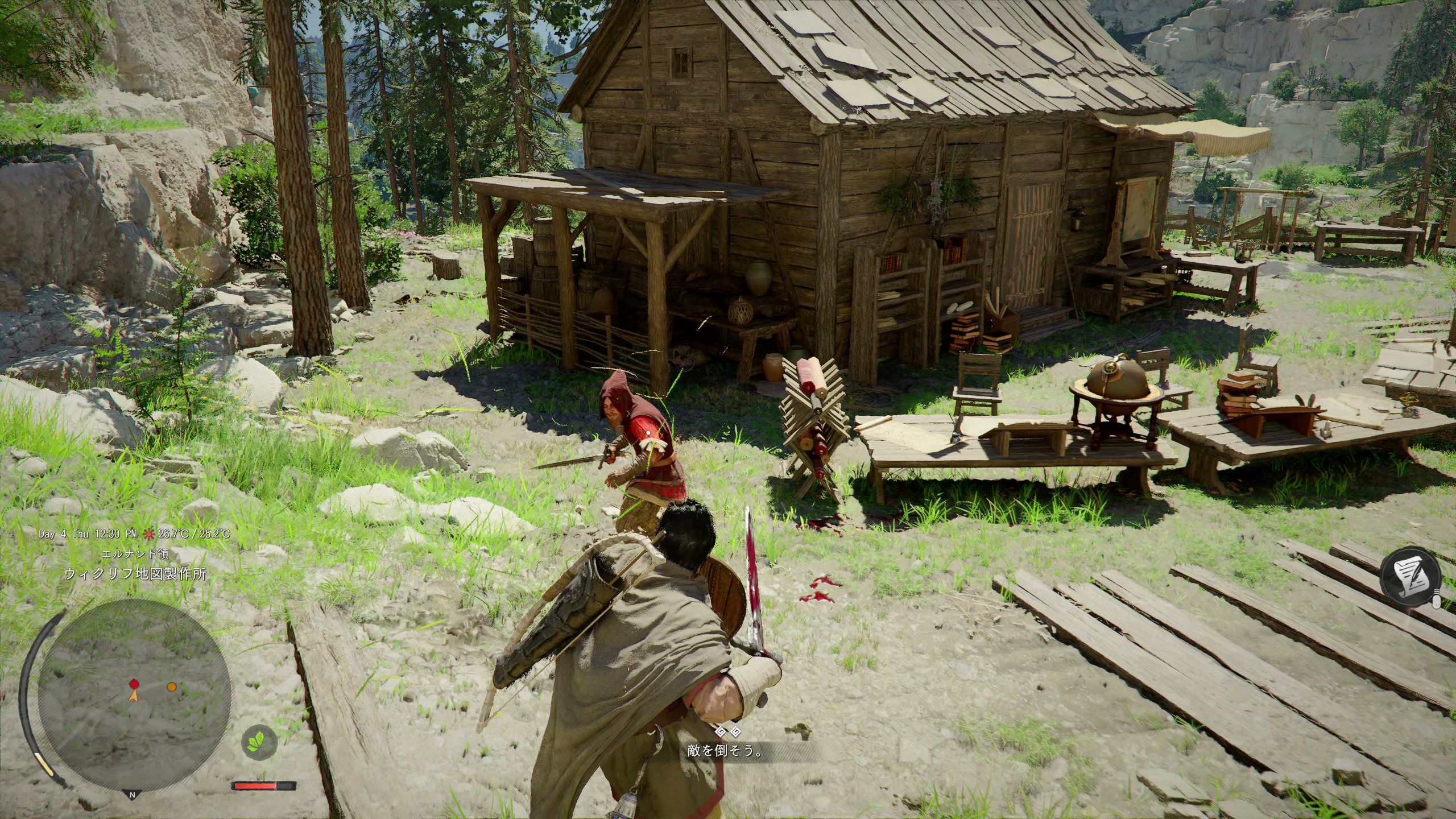 通常攻撃、強攻撃、シールド、回避などが基本の攻撃手段となる