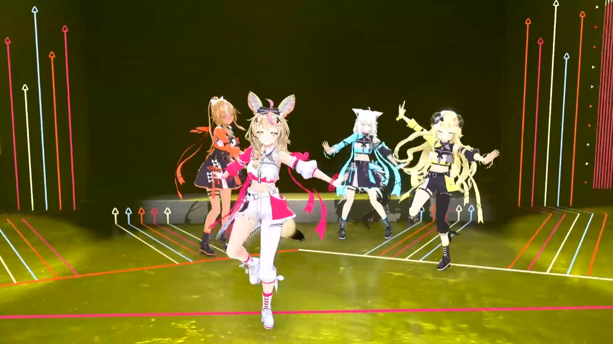 「Vivid Stampede!!!!（白上フブキ、不知火フレア、角巻わため、尾丸ポルカ）」